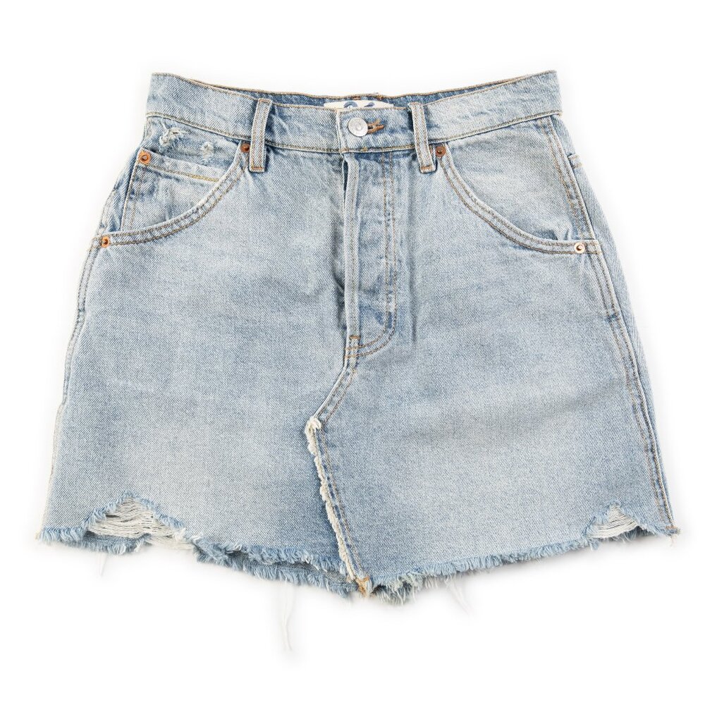 WE THE FREE button fly denim jean skirt size 26